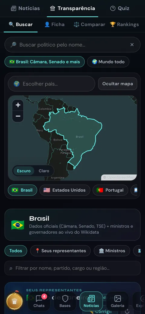 Mapa da transparência política